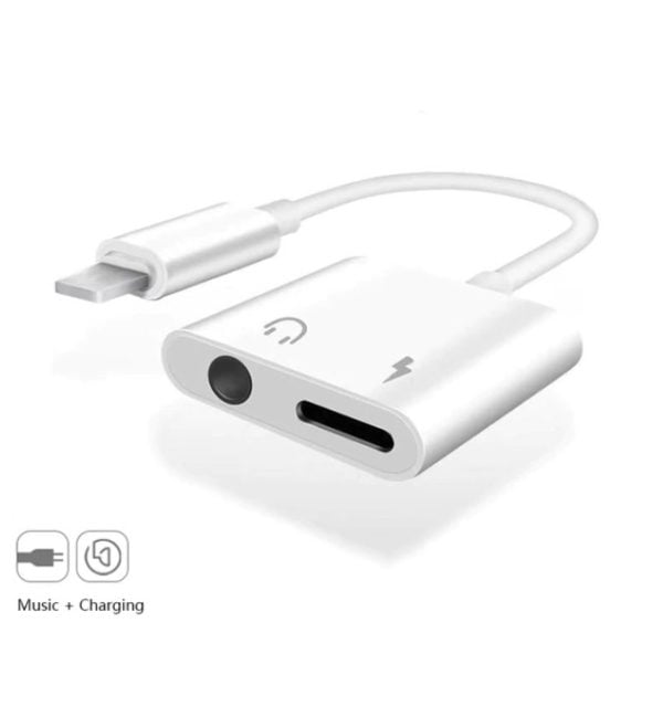 Adaptador Lightning Audifonos 3.5mm iPhone Xs Xr Cargador