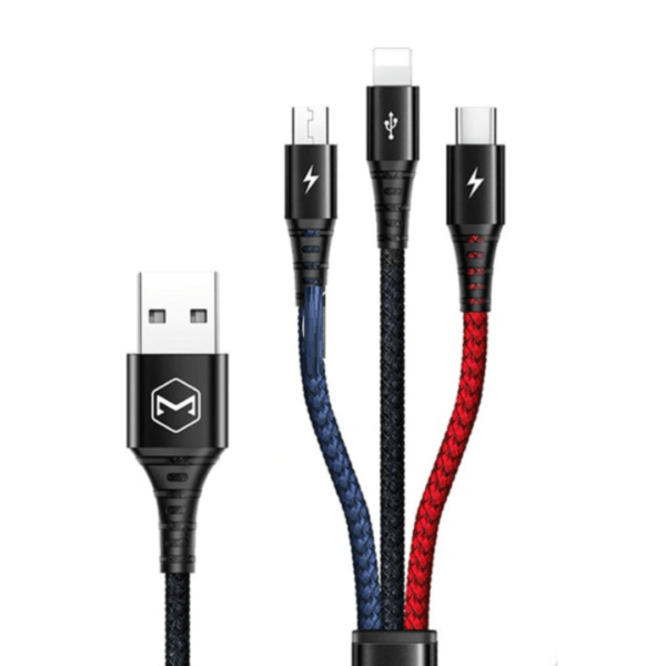 Cable Carga Rapida 3.0 Usb Tipo C Micro Usb Lightning 3 En 1