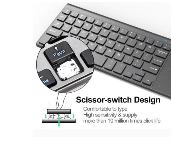Teclado Táctil Inalámbrico Completo Numerico Mouse Laptop
