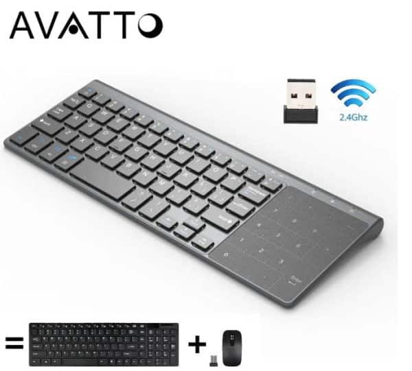 Teclado Táctil Inalámbrico Completo Numerico Mouse Laptop