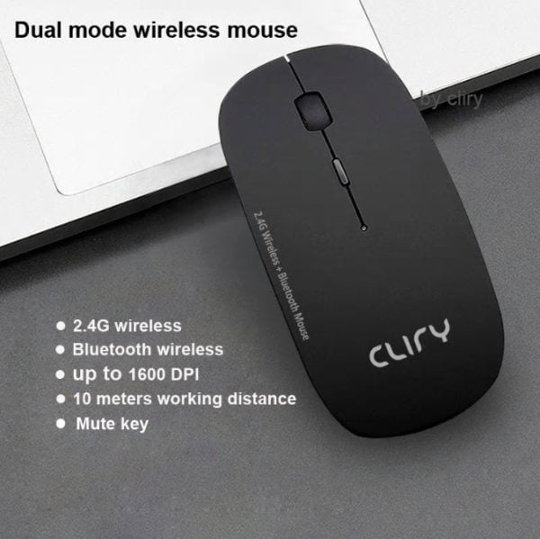 Mouse Bluetooth Inalambrico 2.4ghz 1600 Dpi Ergonomico
