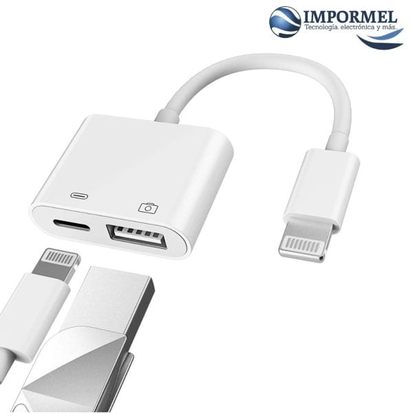 Adaptador Convertidor Cámara Otg Datos iPhone iPad Lightning