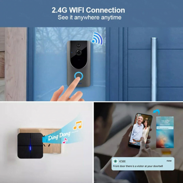 Video Portero Recargable Wifi Intercomunicador Android Ios