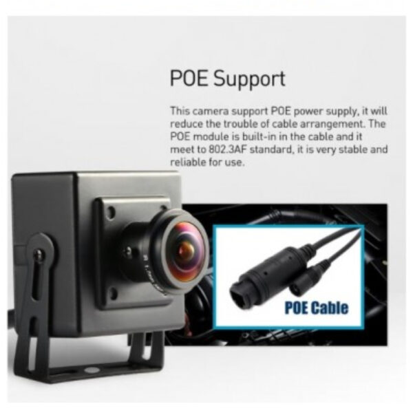 Mini Camara De Red Ip Ojo De Pez Poe Onvif P2p Cctv 1080p
