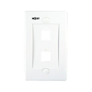 Wallplate Faceplate Placa Pared Nexxt Conector Rj45 2 Puerto - Accesorios - Ecuador