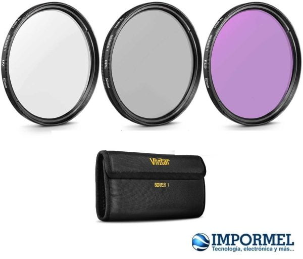 Vivitar Kit Filtro De Lente 3 Piezas 58mm Uv Cpl Fld Canon