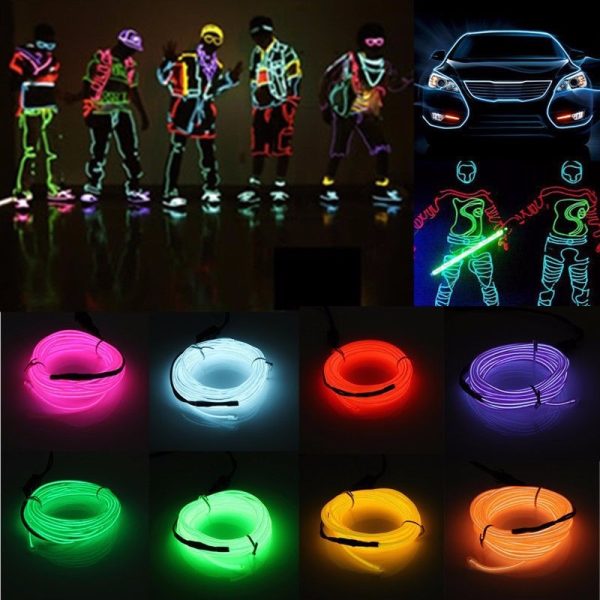 Rollo Flexible Luz Neon Blanco Frio Led + Convertidor Usb