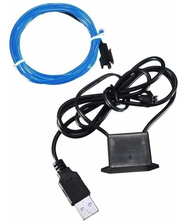 Rollo Flexible Luz Neon Blanco Frio Led + Convertidor Usb