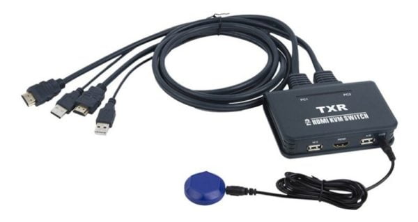 Switch Kvm De 2 Puertos Hdmi Con Cables El-21uhc