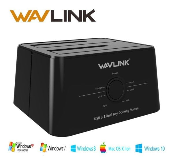 Clonador De Disco Wavlink Usb 3.1 A Sata 2.5 3.5 Hdd Dual