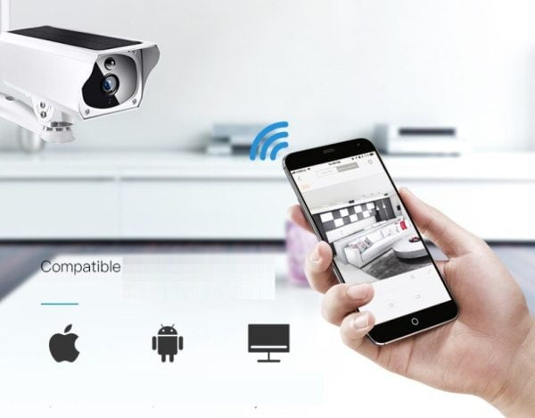 Camara Ip Full Hd Impermeable Exterior Wifi Infraroja Solar
