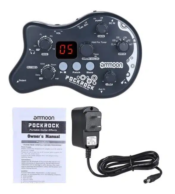 Multiefectos Para Guitarra Pedal Bateria Pock Rock Portatil