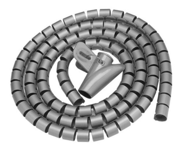Organizador Espiral De Cables Gris Reforzador 16mm 3 Metros