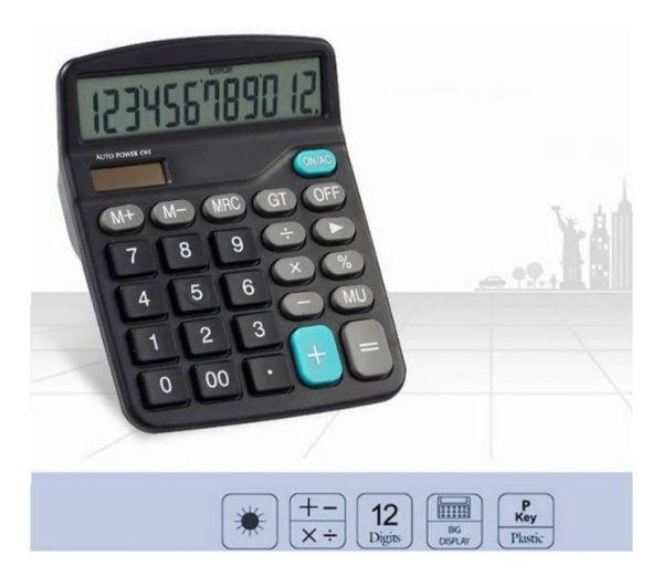 Calculadora De Pantalla Grande De 12 Dígitos Contabilidad