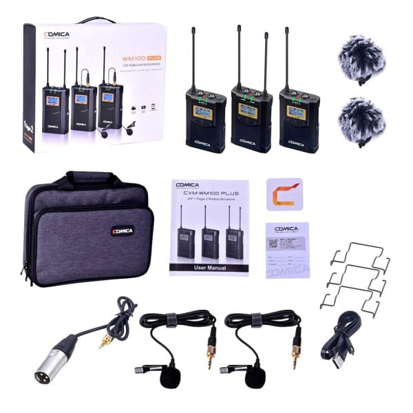 Micrófono Inalámbrico Uhf Comica Cvm-wm100 Plus Cámara Video