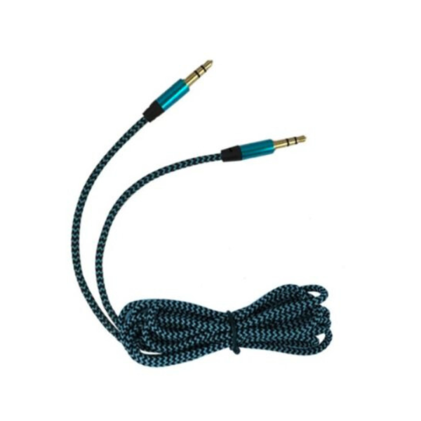 Cable Aux De Audio Estereo 3.5 Mm 1 Metro azul Resistente