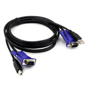 Cable Para Kvm Vga 15 Pines Usb Video 1.5 Metros