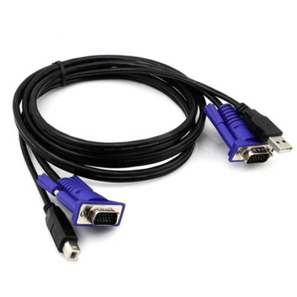 Cable Para Kvm Vga 15 Pines Usb Video 1.5 Metros