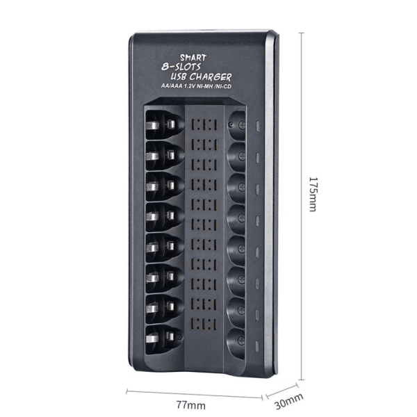 Cargador Para Pilas Aa Aaa Hasta 8 Pilas Ni-mh Con Led