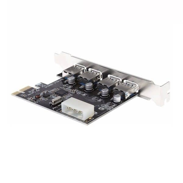 Tarjeta Pci-e Express X1 De 4 Puertos Usb 3.0 Velocidad 5gbp