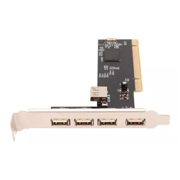 Tarjeta Pci De 4 + 1 Puertos Usb 2.0 Para Pc Escritorio