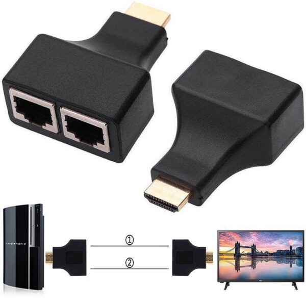 Cable Extender Extensor De Hdmi 30mts Full Hd Utp Cat 5 6