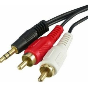 Cable Audio Plug 3,5mm Auxiliar Macho A 2 Rca Macho De 1,5m - Accesorios - Ecuador
