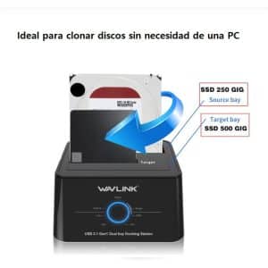 Clonador De Disco Wavlink Usb 3.1 A Sata 2.5 3.5 Hdd Dual - PC-Laptop - Ecuador