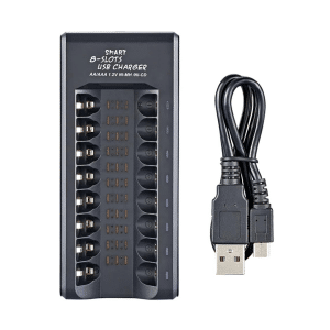 Cargador Para Pilas Aa Aaa Hasta 8 Pilas Ni-mh Con Led - Accesorios - Ecuador