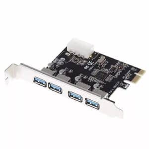 Tarjeta Pci-e Express X1 De 4 Puertos Usb 3.0 Velocidad 5gbp - PC-Laptop - Ecuador