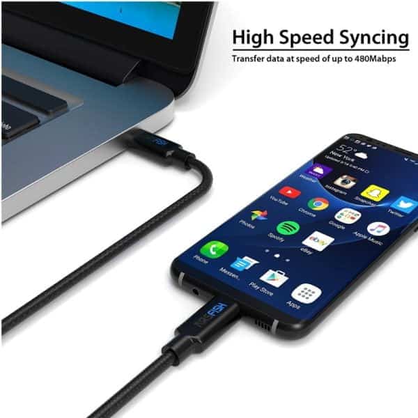 Cable Usb C A Lightning Excelente Calidad Nylon Carga Datos
