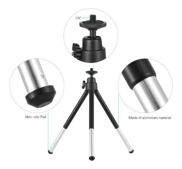 Tripode Profesional De Aluminio + Soporte Regulable Celular