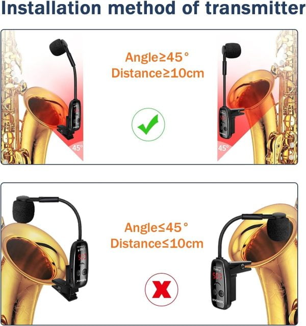 Microfono Condensador Clip Mic Instrumento Trompeta Saxofon