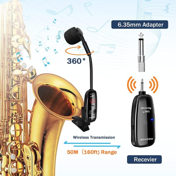 Microfono Condensador Clip Mic Instrumento Trompeta Saxofon