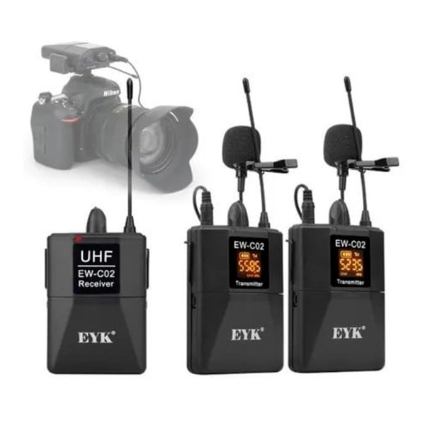 Micrófono Inalámbrico Uhf Cámara Video Dual Solapa Corbatero