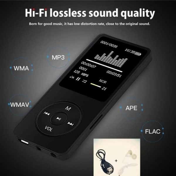 Reproductor Mp3 Bluetooth Grabadora Hifi Fm Radio Max 128gb