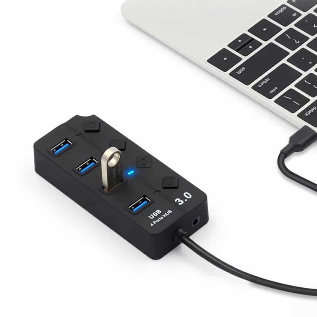 Hub Usb 3.0 De 4 Puertos Con Switches On/off Extension Usb - Accesorios - Ecuador