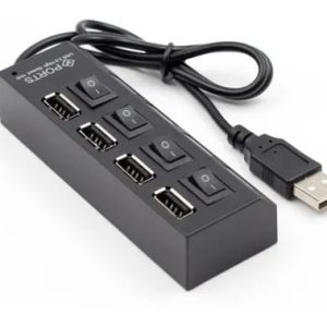 Hub Usb 2.0 De 4 Puertos Con Switches On/off Extension Usb - Sin categorizar - Ecuador