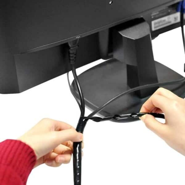 Organizador Espiral Cubre Cables Negro 12mm 10m Plastico - Accesorios - Ecuador