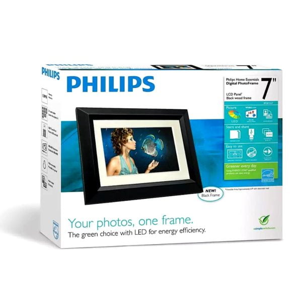 Porta Retrato Digital 8" Foto Alarma Usb Sd madera elegante