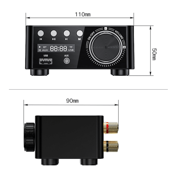 Amplificador Musica Ambiental Perifoneo Bluetooth Mp3 Usb