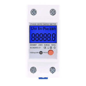 Medidor consumo de energía vatimetro LCD monofásica Din 80A IMPORMEL I610031 EDIT 1
