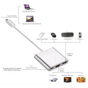 Convertidor Adaptador Usb C A Hdmi Usb 3.1 Thunderbolt 4k Us - Sin categorizar - Ecuador