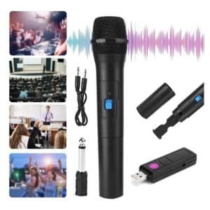Micrófono Inalámbrico de Mano con Receptor USB Karaoke Conferencia - Audio y Video - Ecuador