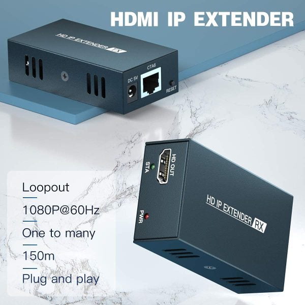 Extensor De Cable Hdmi Mediante Utp Hasta 200 Metros Cat5 6 - Imagen 2