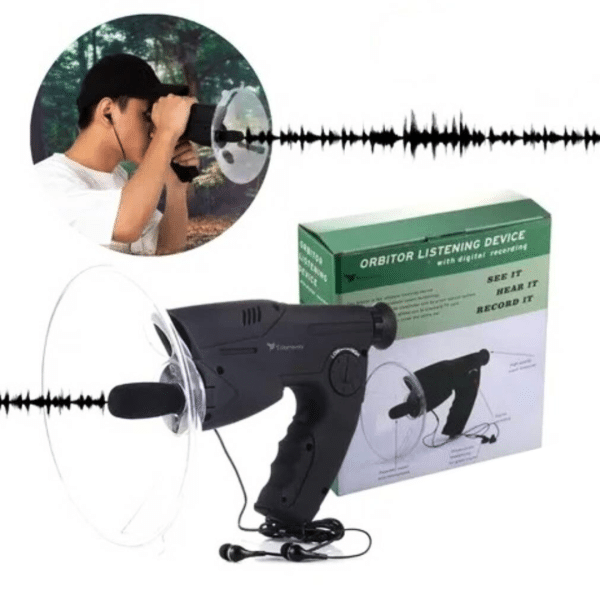Micrófono Parabolico Espia Grabador Digital Amplificador