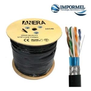 Metro De Cable Sftp Anera Cat6 305m Exterior Blindado Negro - Sin categorizar - Ecuador