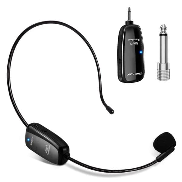 Microfono Inalambrico Diadema Uhf Amplica Voz Sonido Audio