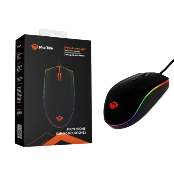 Mouse Gamer Pro Experto 6 Botones Rgb Meetion Gm21 4800dpi