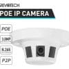 Camara Espia Red Tipo Sensor Humo H.265 Onvif P2p 3mp Poe Ip